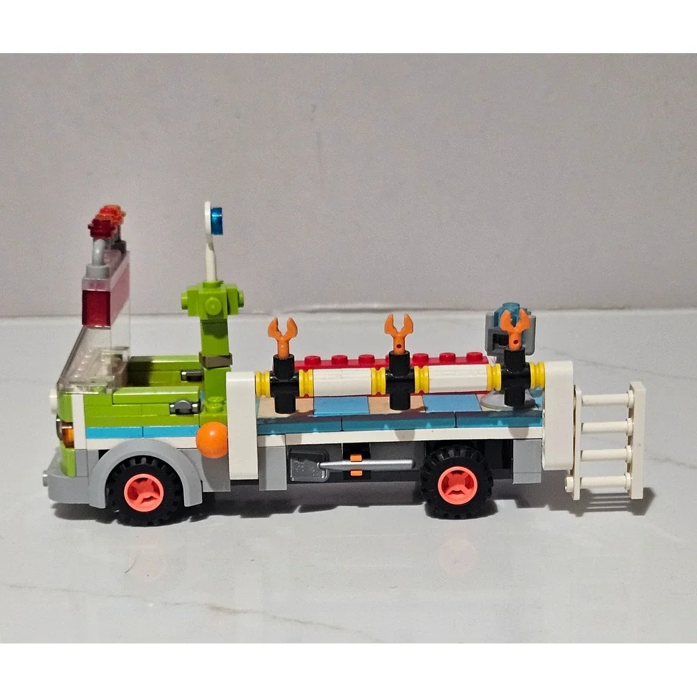 Vintage LEGO Custom Fire Truck City Vehicle Green Blue White